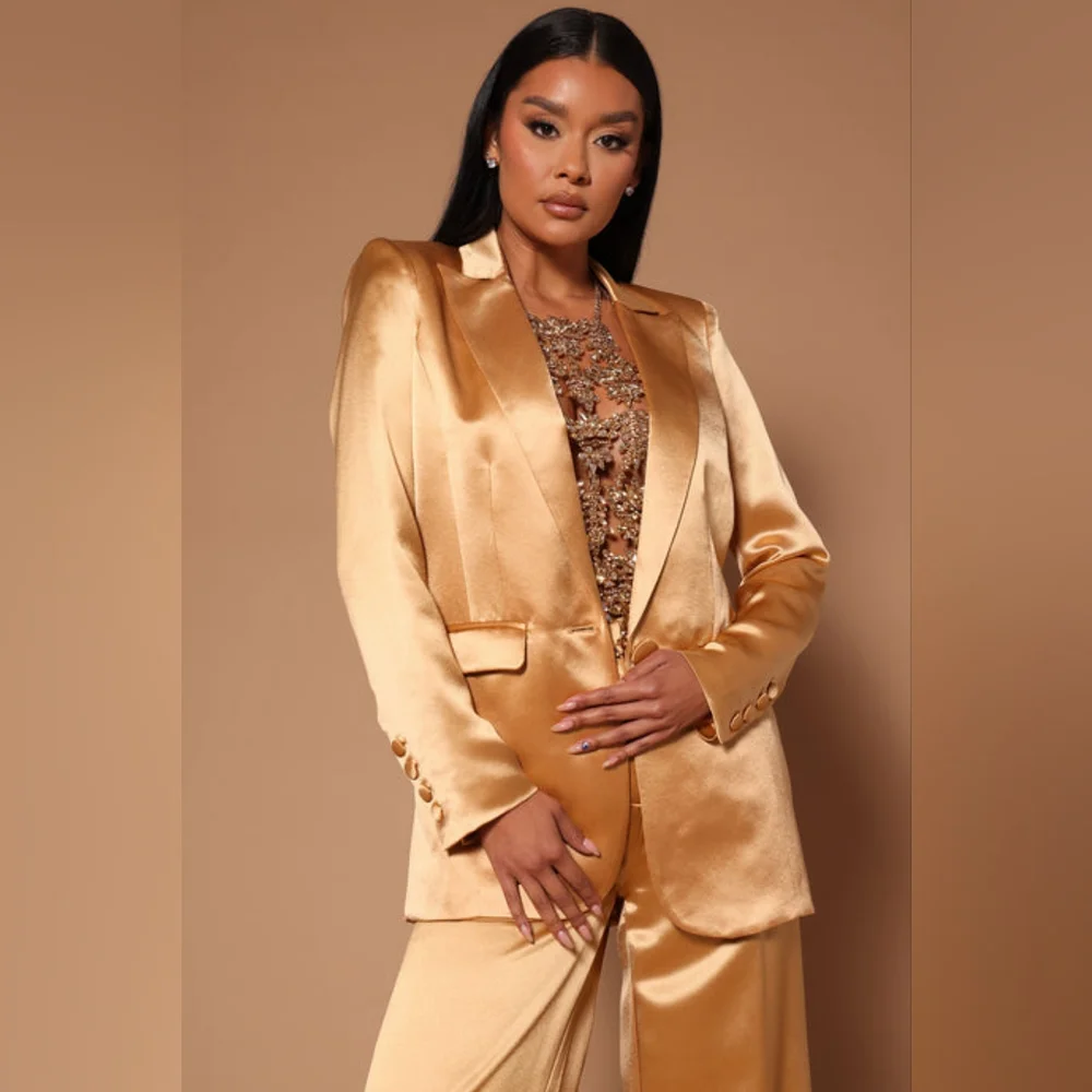 Nova Luxe satin pant set - Picture 1 of 12